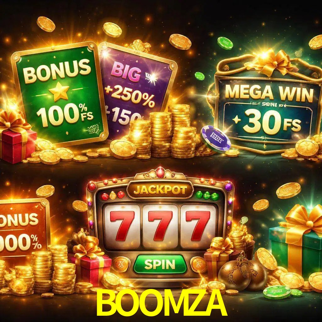 Tipos de bonos BOOMZA incluyendo recompensas de bienvenida y promociones continuas