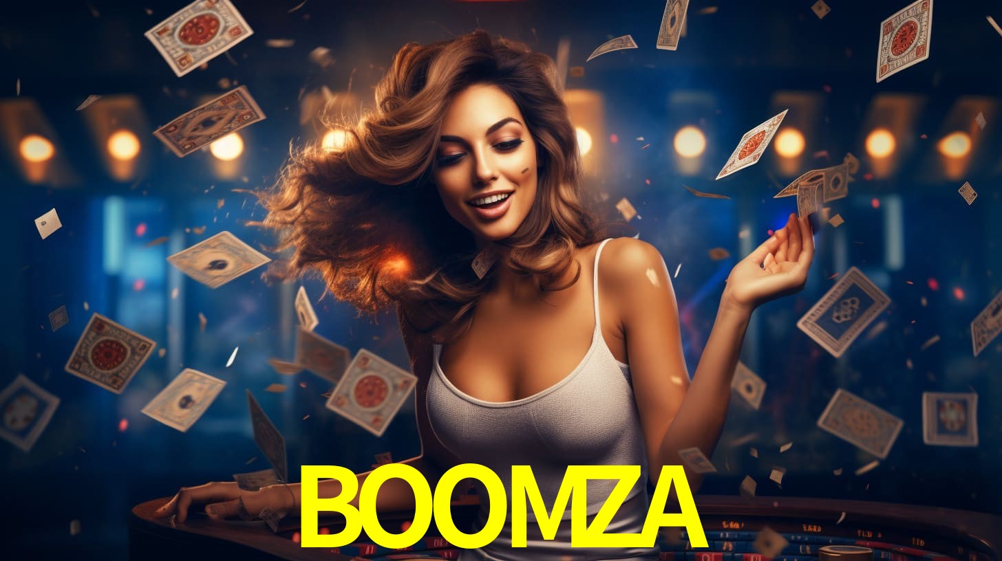 Interfaz de la app móvil BOOMZA en un smartphone moderno